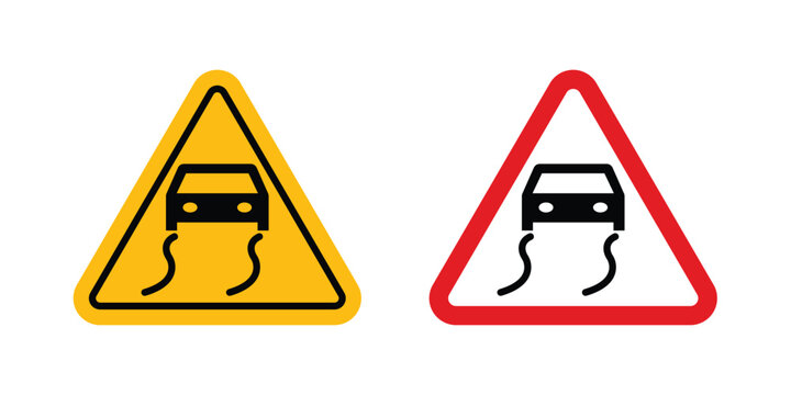 Slippery road sign kit for branding