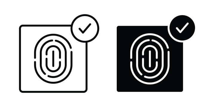 Biometric security icon kit for branding