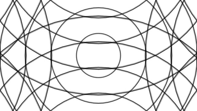 Black Concentric Circle Radio Wave and Radar Signal Loop Animation