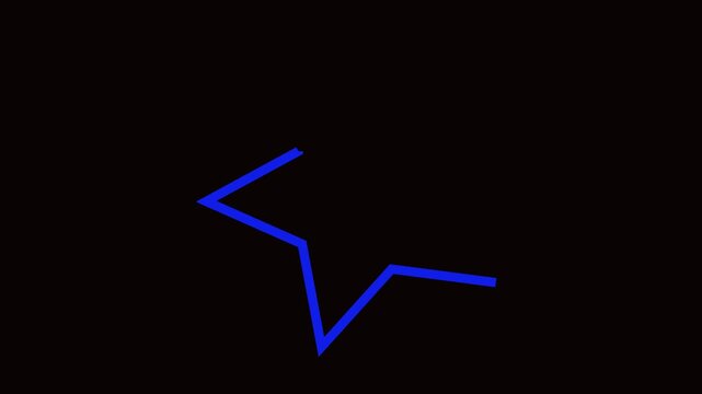 Blue Arrow Line Graph on Black