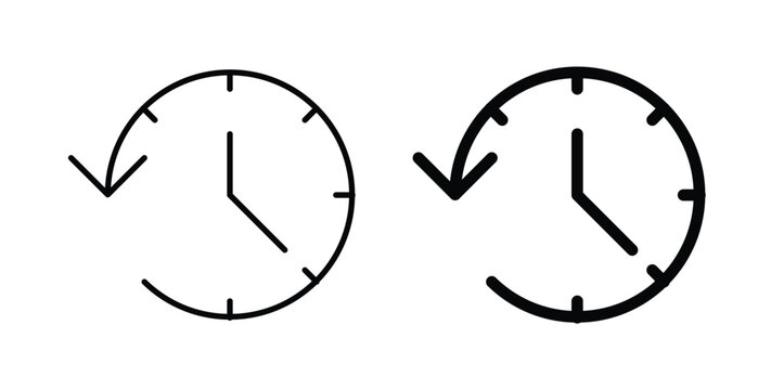 Past time icon line art pictograms pack. EPS10
