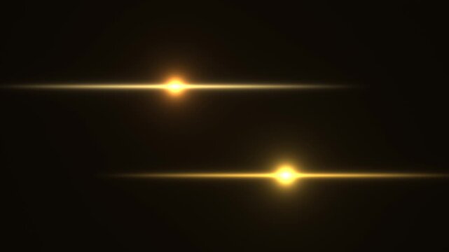 Light beams with glowing orbs in dark background