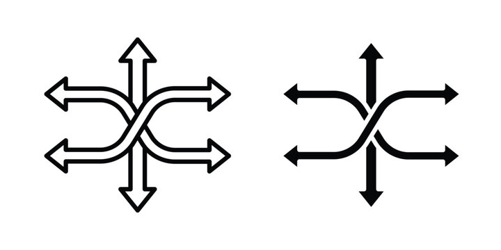 Versatile icon line art symbols collection