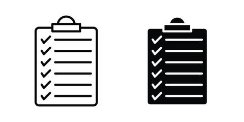Tasks icon line art symbols collection © basit