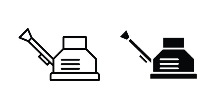 Floor sanding machine icon line art symbols collection