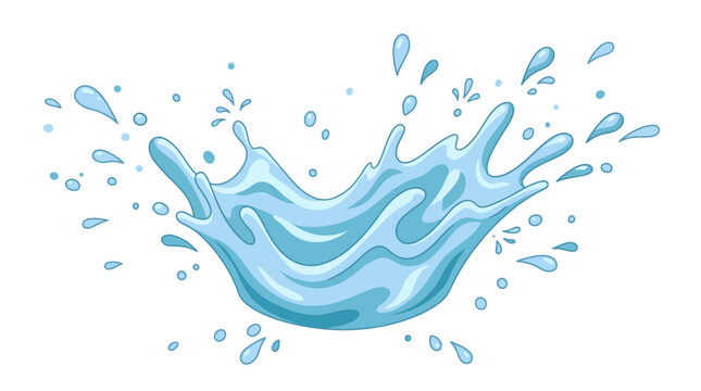 Water Splash Droplets Falling.