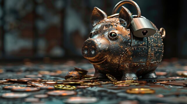 A thoughtprovoking 3D model of a bull and a bear facing off, representing the contrasting forces in the stock market  ,3D render