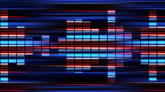 Seamless Music Equalizer Animation, Radio Frequency Concept, Loop
