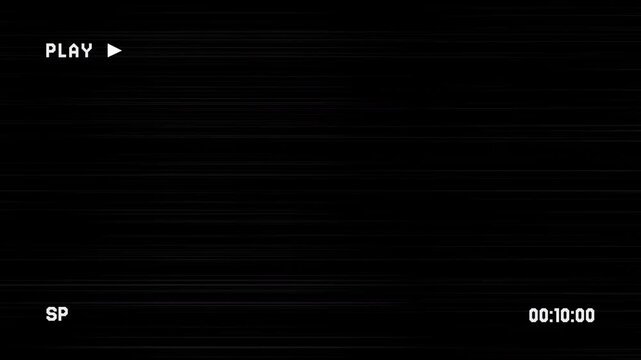 4K Play VHS with line distortion and adds vintage aesthetic and analog texture. Perfect for retro themes, nostalgic edits, or glitch-style visuals.