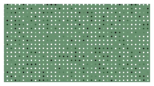 Circular elements with irregular outlines arranged in a rectangular grid - abstract geometric themed animated illustration