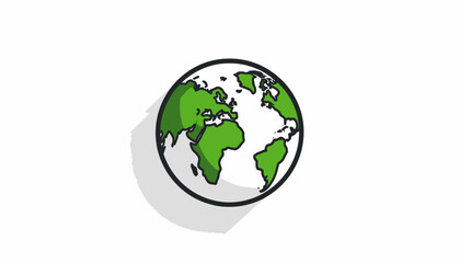 Fototapeta premium Green Earth Globe Illustration.