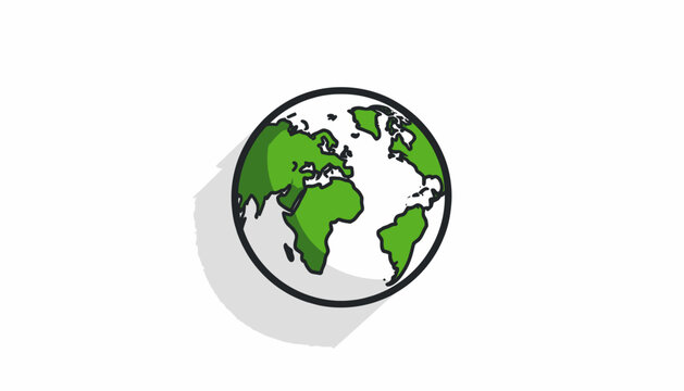 Green Earth Globe Illustration.