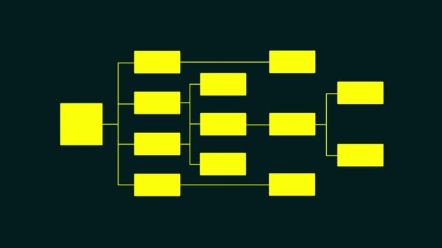 Abstract glowing workflow diagram overlay. Business process mapping and data structure visualization. Digital flowchart interface. Smart planning, animation