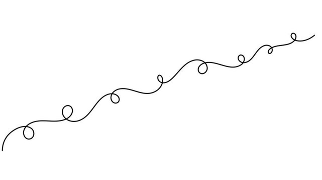Clean and modern motion graphics squiggle loop and scribble waves minimalist continuous single line mental health concept footage animation video