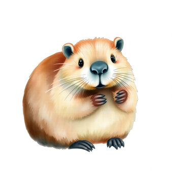 Cute cartoon marmot illustration