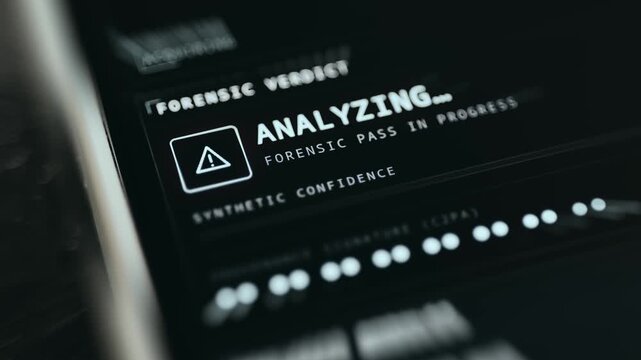 Forensic utility scanning an asset to determine if it is AI-generated or manipulated