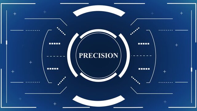 Abstract futuristic digital interface design with a central precision target concept and technical blue schematic overlays,A high-tech digital graphic featuring a central precision UI element surround
