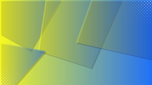 Geometric shapes, abstract background, yellow blue gradient, modern design elements, vector graphics