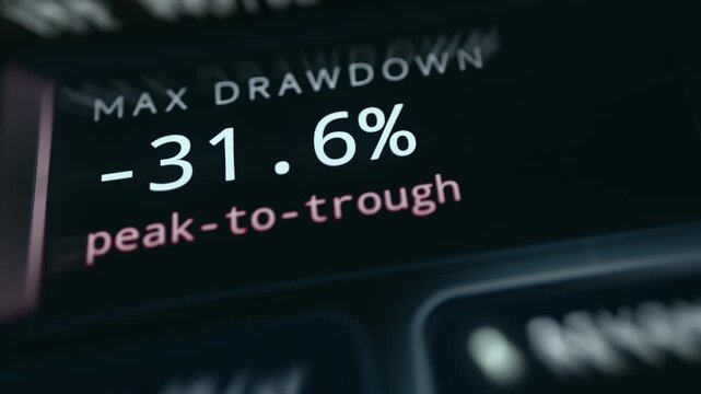 Maximum Drawdown MDD metric showing a low in the portfolio value