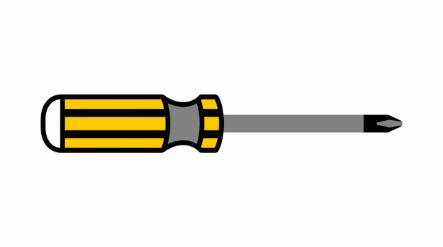 Yellow handled flathead screwdriver