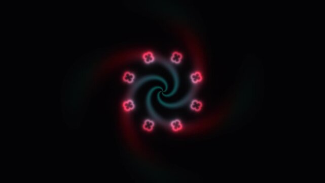 Vibrant swirling patterns with bright colors and motion effects