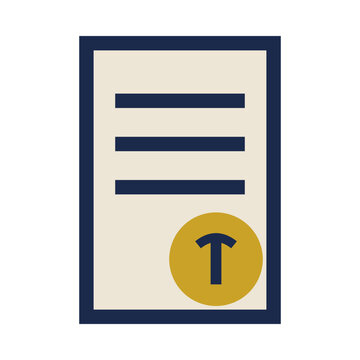 Invoice bill payment flat vector icon