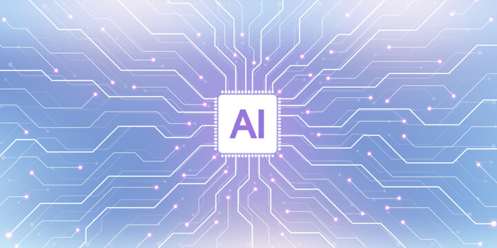Motherboard technology circuit board background texture design. Creative idea AI banner concept for internet technology. Digital motherboard concept for poster, cover, banner, header, web template