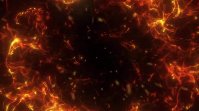 Golden flame halo shockwave particle effect. Smoke dissipates, magical explosion shockwave effect, diffused wave on a transparent background. Glowing shockwave particles. Overlay template.