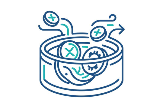 Cryptocurrency Wallet Deposit Vector Illustration