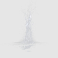 Obraz premium Water fountain spray on a transparent background during a sunny day