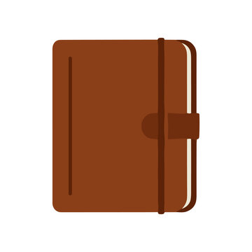 Brown leather bound journal notebook.