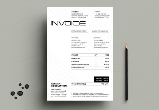 Minimal Modern Invoice Template