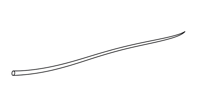 Flexible curved metal wire object.