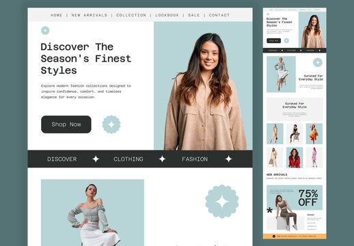 Modern Fashion Newsletter Landing Page Template