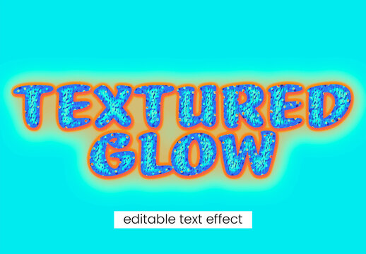 Textured Glow Editable Text Effect