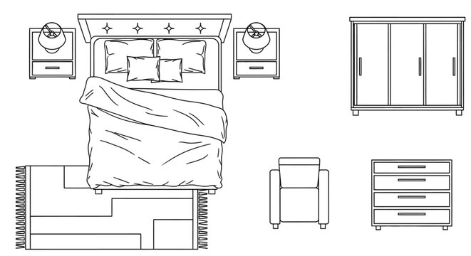 Isometric diagram of traditional Japanese room with tatami mats and furniture.