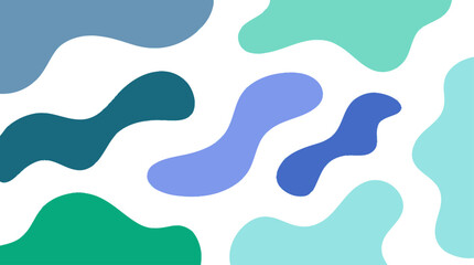 Fototapeta premium Abstract colorful wavy shapes background