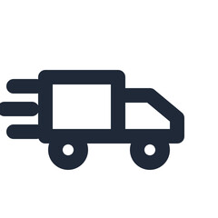 Fototapeta premium Fast delivery line icon, delivery outline symbol