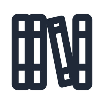 E library line icon, education outline symbol