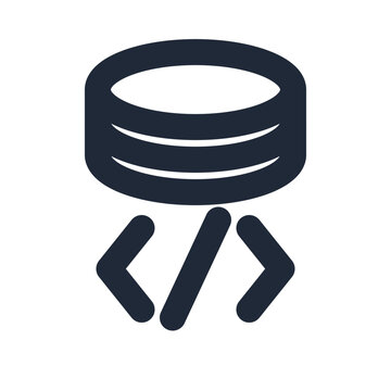 Sql database line icon, cloud database outline symbol
