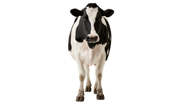 Holstein cow standing facing forward