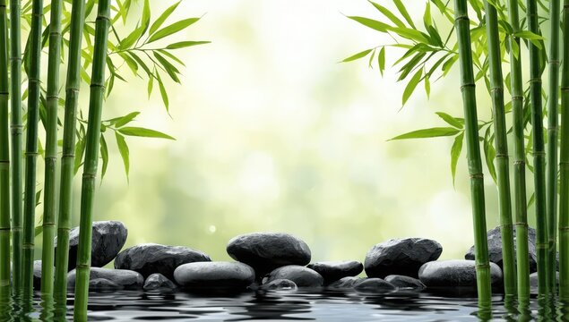 Black stone border in Feng Shui
