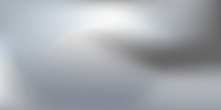 Abstract silver metallic background with smooth liquid wave texture. Elegant grey chrome gradient surface backdrop for luxury business banner or card.