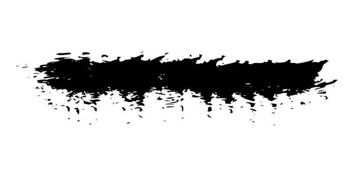A single brush stroke. A vector element drawn with charcoal. A text block. A textured element.