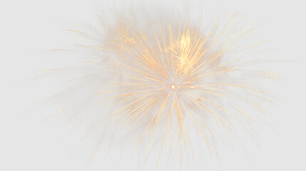 Obraz premium Colorful fireworks display with bright sparks against a transparent background during a festive event celebration