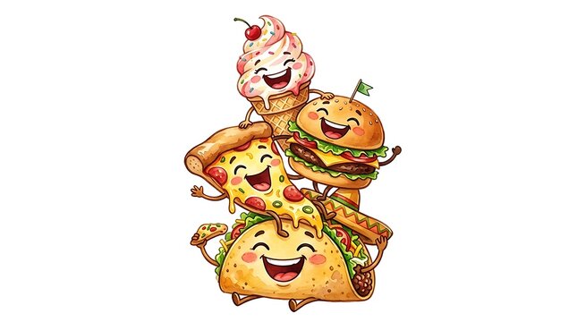 Friendship day best friends forever happy food friends stack