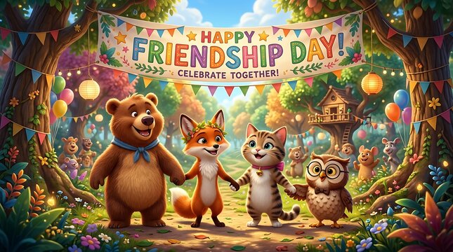 Happy friendship day celebrate together with best friends forever