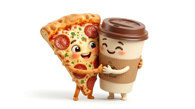 Celebrate friendship day with best friends forever pizza and coffee hug