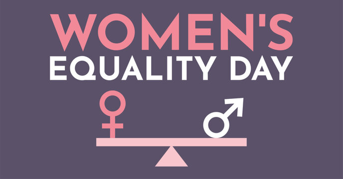 Women's Equality Day Vector Illustration with Gender Equality Balance Symbol