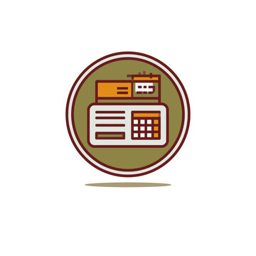 Cash Register Summary Badge Icon